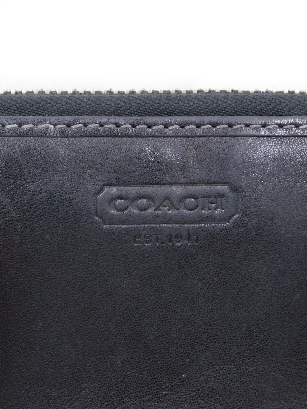 Coach Zoe Double Buckle Zip Around Clutch Wallet | Black Leather | Purple | VGUC - Picture 4 of 14